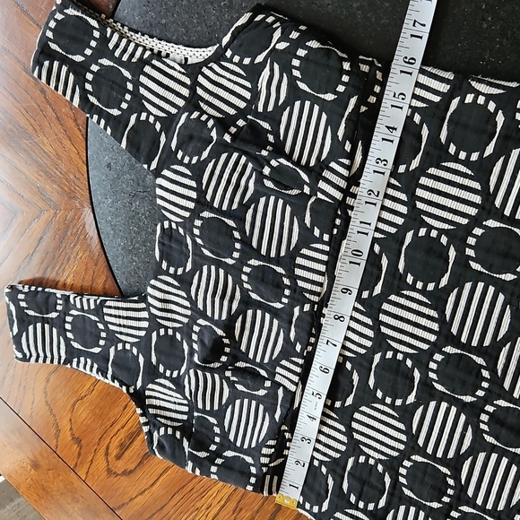 Anne Elisabeth Black White Geometric Print Sleeveless Dress EU 38 US 6 - Picture 13 of 15